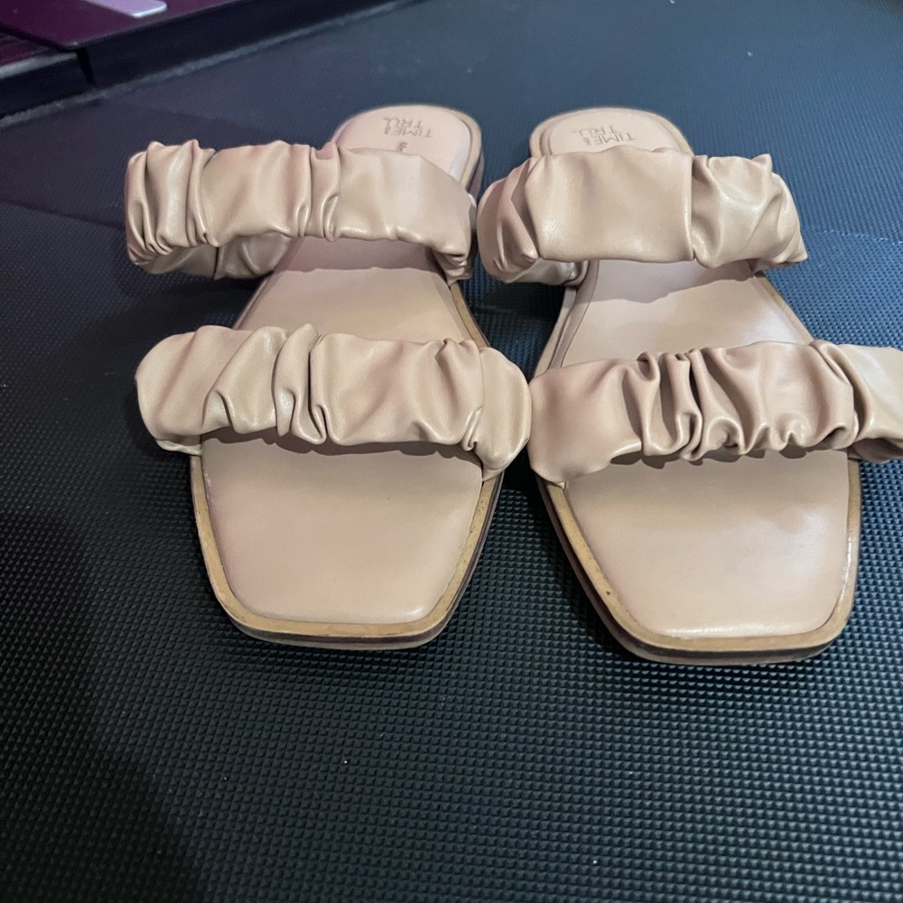 Time and Tru nude sandals